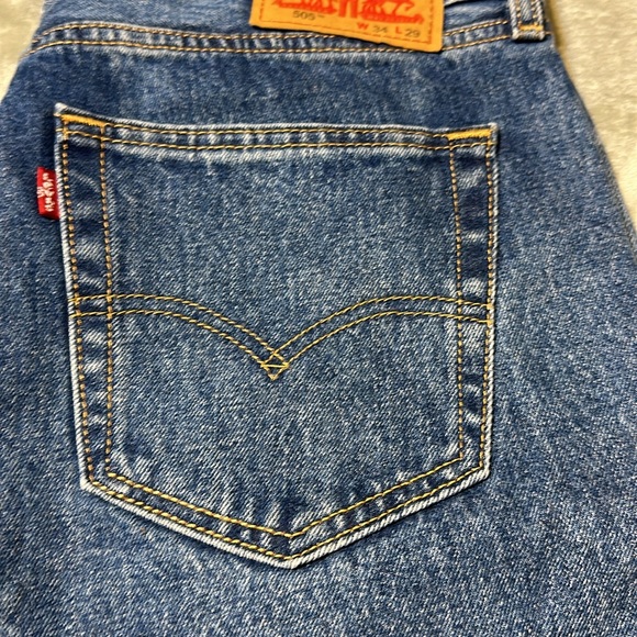 Levi’s Men’s 505 Regular Fit Jeans Size 34-29 - Picture 6 of 9